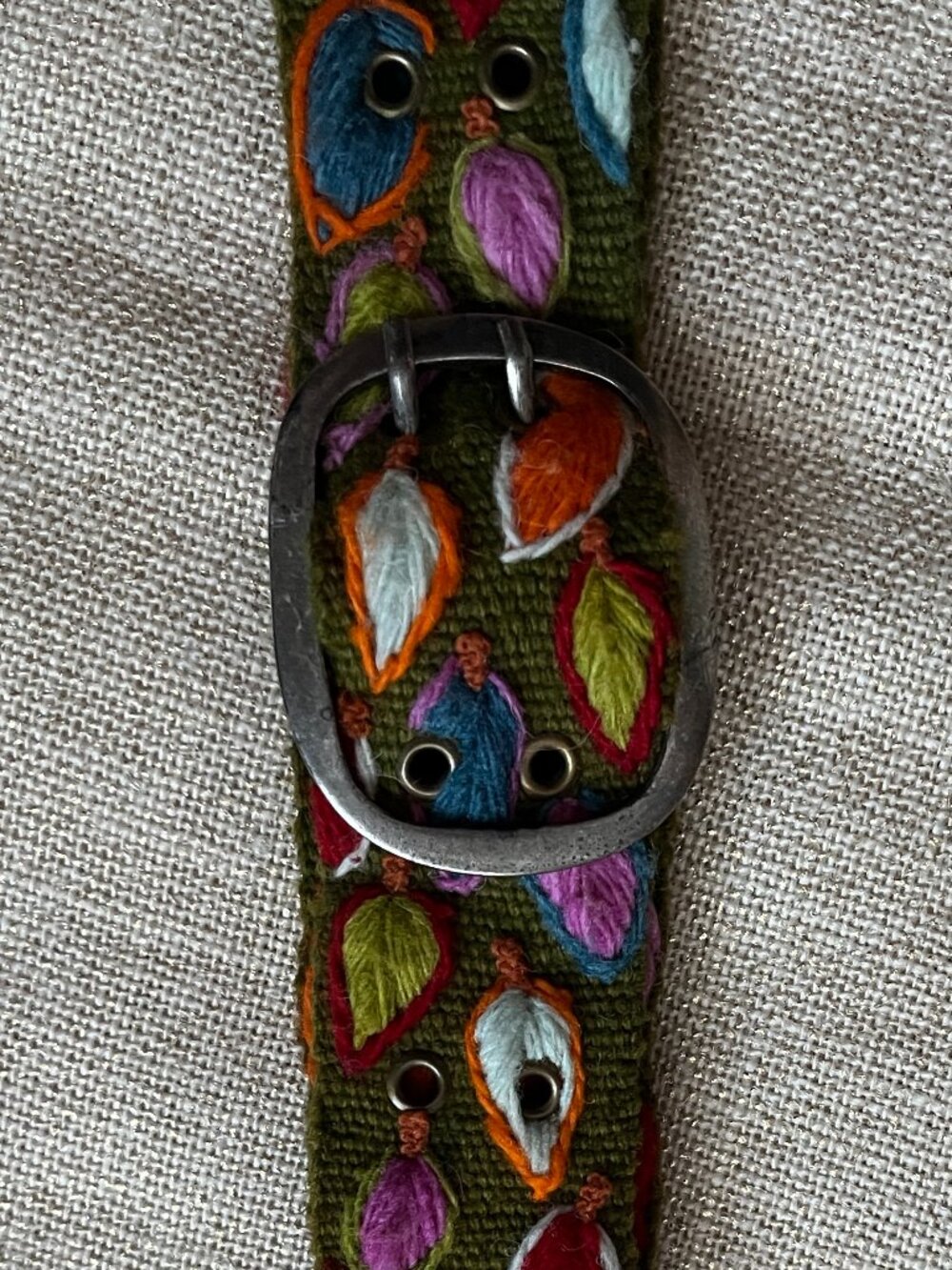 Jenny Krauss embroidered "Changing Leaves" Belt